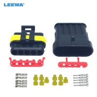 FEELDO 1set Auto Waterproof 5Pin Way Electrical Wire Connector Plug Car Motorcycle Marine HID AWG Socket CA3924-5