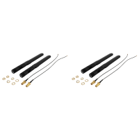 Dual Band WiFi 2.4GHz 5GHz 5.8GHz 8DBi RP-SMA Male Antenna &amp; 20cm 8 Inch U.FL to RP-SMA Female Pigtail Cable 10-Pack