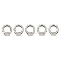 M6 Eye Nut304 Stainless Steel Lifting Eye Nut5PCS Heavy Duty Marine GradeHardware Ring Shaped Eye BoltThreaded Nut Fastener