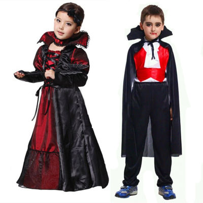 ชุดคอสเพลย์ฮาโลวีนสำหรับเด็กผู้ชายเด็กผู้หญิง,เสื้อผ้าเด็กชุดราชินีแวมไพร์สีดำชุดแฟนซีงานปาร์ตี้งานคาร์นิวัล