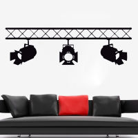 Dancing Stage Spotlights Wall Sticker Film Cinema Spot Decoration Removable Flash Lights Wall Art Decals Singer Stage Art AZ353