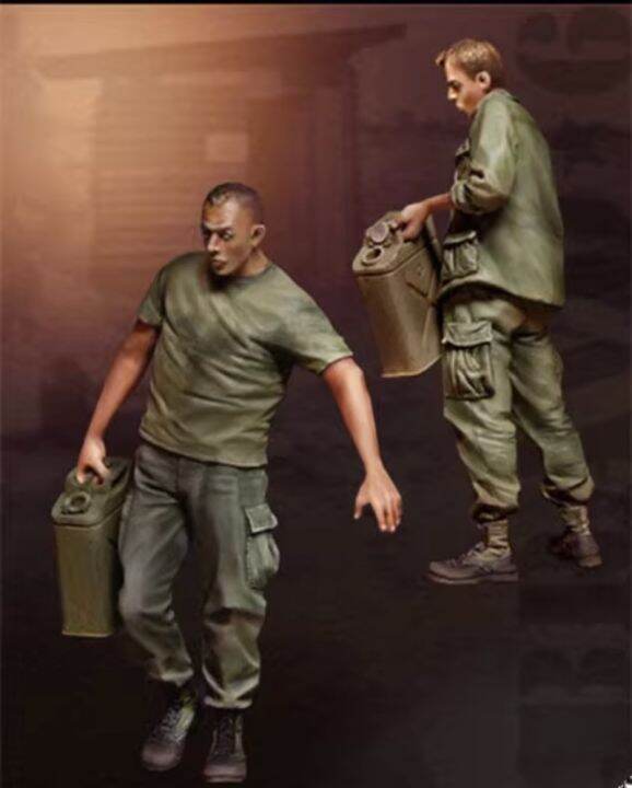 1/35 Resin Figure Assembly Model Kit Vietnam War US Army 2 People in ...