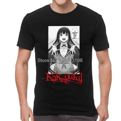 เสื้อทหาร Tvoe Kakegurui เสื้อยืดผู้ชายแปลกใหม่เสื้อยืดแขนสั้นอะนิเมะมังงะ Yumeko Jabami Tshirts ผ้าฝ้าย Tees สตรีทแวร์