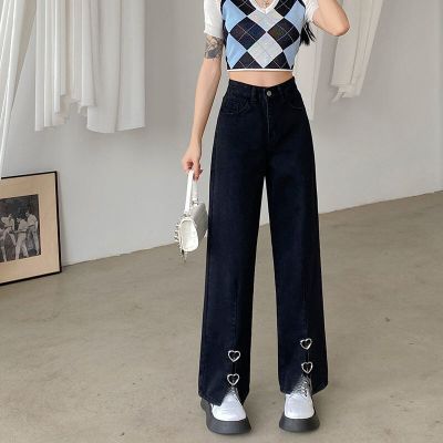 ถุงกางเกง O Versize กางเกงยีนส์ผู้หญิงเอวสูง Streetwear กางเกงยีนส์ของผู้หญิง2022แนวโน้มแฟชั่นเกาหลี Capris เสื้อผ้าขากว้าง