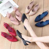 NGT รองเท้าคัชชูหัวแหลม มีส้น รุ่น Summer Pointed Korean Version of The Wild Shallow Shoes Womens Mid-heel Work Casual Womens Shoes LTH213