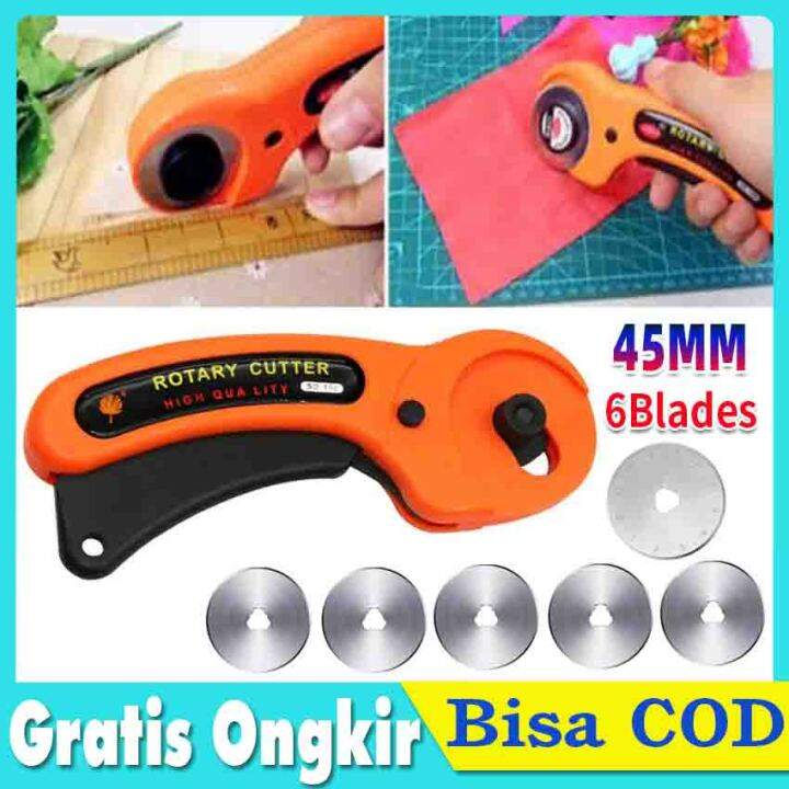 Rotary Cutter Cuter Putar CUR507 Pemotong Kertas Kain 45Mm Lazada
