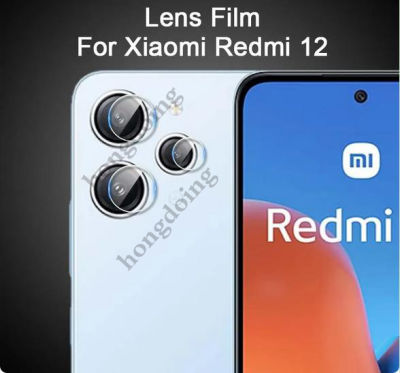 อุปกรณ์ป้องกันเลนส์สำหรับ Xiaomi Redmi 12 6.79 "ชัดเจนแบบ HD บางเฉียบหลังกระเป๋าใส่กล้องฟิล์มป้องกันป้องกันนุ่ม-ไม่กระจกเทมเปอร์