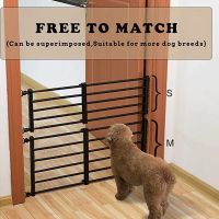 Retractable Short Dog Gate Portable Child Barrier Screen Door For Stairs Doorways NO Need Tools NO Drilling Adjust Size Pet Fenc