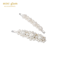 Miniglam Fairy Pearl Hair Clip AB Set เซ็ตกิ๊บติดผมมุกสีเงิน