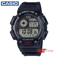 Casio Digital นาฬิกาข้อมือผู้ชาย,หญิง สายยางเรซิ่น รุ่น AE-1400WH