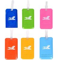【DT】 hot  Plastic Luggage Tags Women Men PVC Baggage Name Tags Suitcase Address Label Holder Travel Accessories