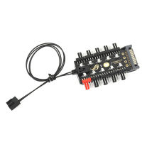 1ถึง10 4 Pin PWM Cooler Fan HUB Splitter Extension PC Speed Control Board