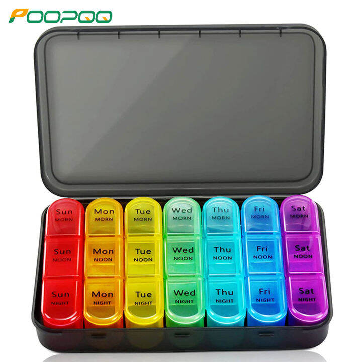 Pill Organizer 4 Times A Day,Daily Pill Organizer,Large Weekly Medicine