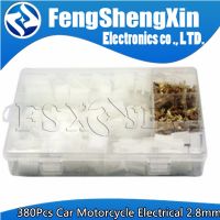 380Pcs/set Car Motorcycle Electrical 2.8mm 2 3 4 6 Pin Wire Terminal Connector Fixed Hook Male Female Terminals+Box