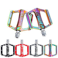 2 Bearings Anti-Silp MBT Road Bicycle Pedal Aluminum Alloy Foot Pedal Bike Pedal Rainbow Colorful Electroplating Pedals 1 Pair