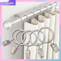 YESMILE 10pcs พร้อมคลิปหนีบ คลิปแหวนผ้าม่าน ราวม่านม้วน กันสนิมได้ ห่วงรัดผ้าม่าน การตกแต่งตกแต่ง โลหะสำหรับตกแต่ง คลิปหนีบผ้า บ้านในบ้าน