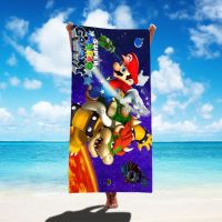 ⊕●☃ Super Mario Game Children Bath Towel Shower Towel Cartoon Kids Baby Adult Girls Absorbent Microfiber Face Body Beach Washcloth