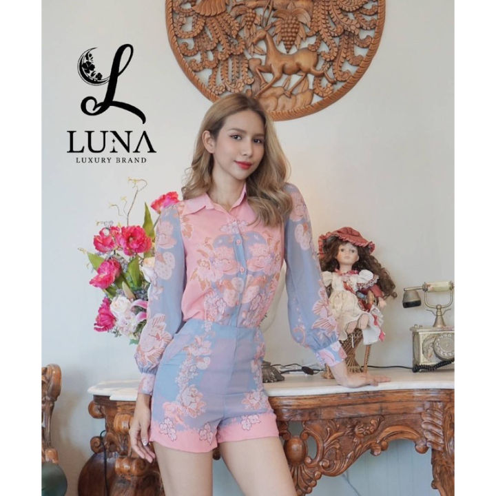 เซทขาสั้น-ชุดผ้าชีฟอง-luna