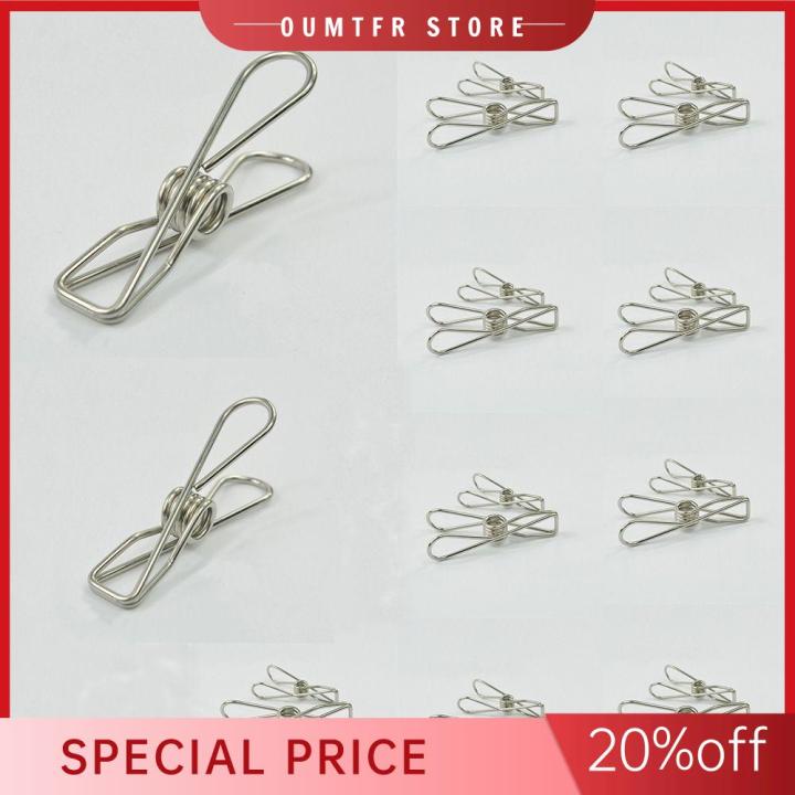 40 Pack Stainless Steel Small Clothes Pins Durable Clothes Pegs  Multi-Purpose Metal Wire Utility Clips for Laundry Home Kitchen Outdoor  Travel Office