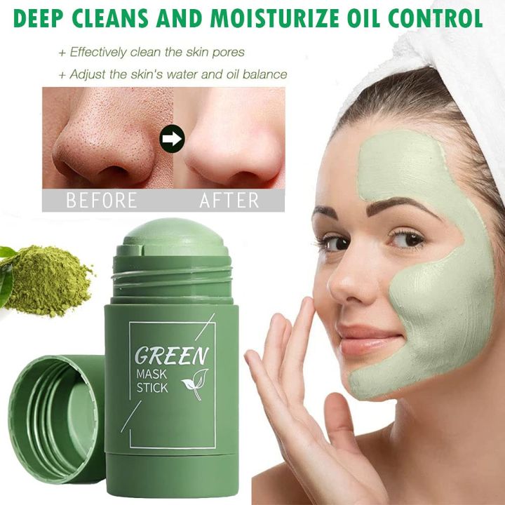 Original Facial Cleansing Stick Green Tea Face Mask Stick Blackhead ...
