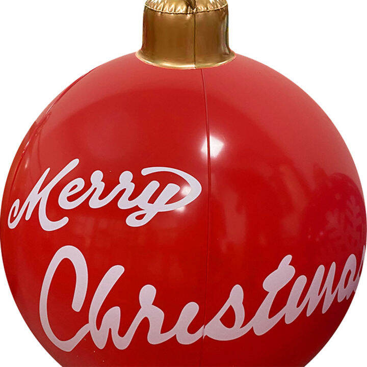 pvc-60cm-inflatable-toy-ball-waterproof-christmas-creative-inflatable-ball-ornaments-durable-with-pump-for-indoor-outdoor-decoration