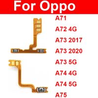 ปุ่มเปิด/ปิดเสียงสายเคเบิ้ลยืดหยุ่นสำหรับ OPPO A71 A73 A74 A75 4G 5G เปิดปิดไฟกุญแจด้านข้าง Voulme ปุ่มสวิตช์สายยืดหยุ่น