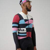 Rapha จักรยานเสือภูเขาทีมมืออาชีพเสื้อเจอร์ซีย์นักปั่นข้ามแขนยาวมีรูระบายอากาศสำหรับผู้ชาย