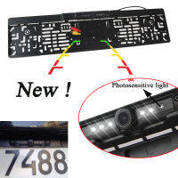 ใหม่! Auto 12V รถกล้องมองหลังสำรอง5 LED &amp; แสงโคมไฟ Night Vision EU กรอบป้ายทะเบียนที่จอดรถ Camera