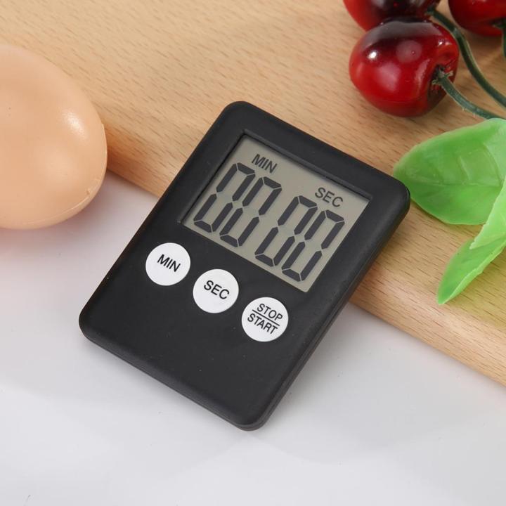 นาฬิกาปลุกนับถอยหลังนาฬิกาดังตัวจับเวลาดิจิตอล-lcd-สำหรับทำอาหารในครัว