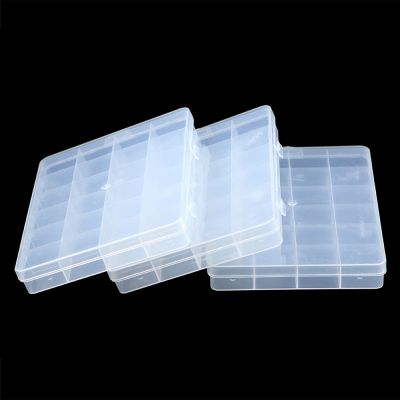 ✲ WLYeeS 24Grids Non-removable Rectangle Plastic Empty Jewelry Beads storage Box Storage Case Container Display DIY accessories