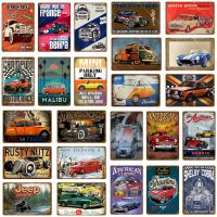 Vintage American Classic Car And Truck Poster ป้ายโลหะดีบุก Plaque-เหมาะสำหรับผับบาร์คลับหรือตกแต่งโรงรถ