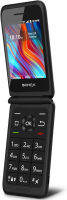 Boost Mobile Prepaid 4G LTE Schok Flip Phone (8GB) - Black - Carrier Locked to