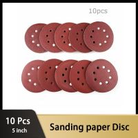 10 sheet 5 inch Sanding paper Disc 125mm Sandpaper 60 to 2000 Grit Hook Loop 8 Hole Abrasive Polishing Tools