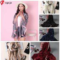 CGCJZ Fashion Silk Pashmina Lady Shawl Women Scarves Flower Printed Neckerchief Knitted Wrap