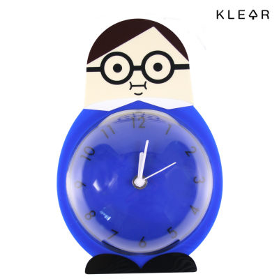 KlearObject Big family boy wall clock นาฬิกาแขวนผนัง สีน้ำเงิน : K273