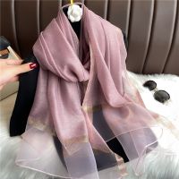 【CC】┅  New Designer Silk Scarf Shawls  Color Luxury Hijab Foulard Headscarf Female Embroidery Bandana