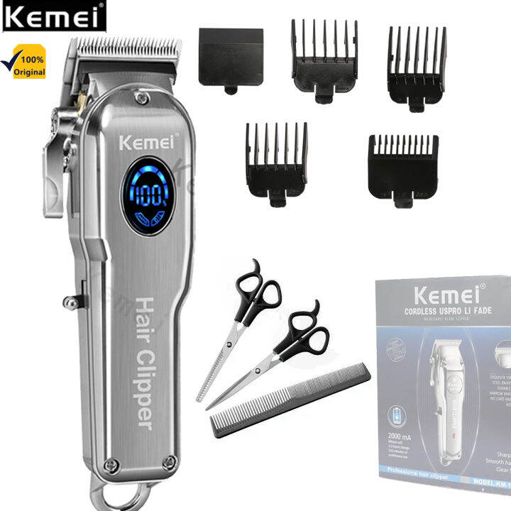 Barber Scissors Hair Clippers for Men, Full Metal Professional Hair Clipper for Men Electric LED Display Beard Hair Trimmer Rechargeable Hair Cutting