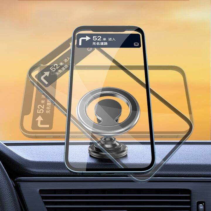 luxury-metal-magnetic-car-phone-holder-for-iphone-12-13-14-pro-max-magsafe-case-360-rotation-phone-mount-support-for-samsung-mi-car-mounts