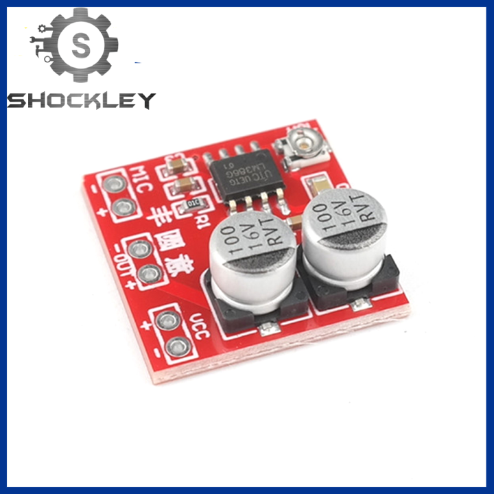 Shockley DC412V LM386 Electret Microphone Amplifier Board Microphone
