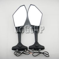 ✒﹊ Motorcycle Rearview Mirrors with Turn Signals LED Lights for Suzuki GSX1300R Hayabusa 1999-2012 Free Shipping