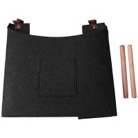 1 Pcs Firewood Basket Extra Thick Felt &amp; Reinforced Handles Wooden Basket Felt Bag Foldable Felt Storage Bag