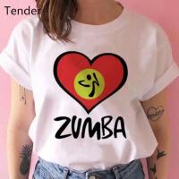 เสื้อยืดแฟชั่นสำหรับผู้หญิง Zumba Love Graphic แขนสั้น Femme HARAJUKU Kawaii T สำหรับผู้หญิง2023ฤดูร้อนเสื้อผ้าผู้หญิง