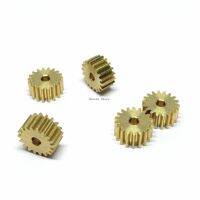 5PCS 0.4M 16T 17T Copper Small Spur Gear 2mm Bore diameter x4mm Thickness