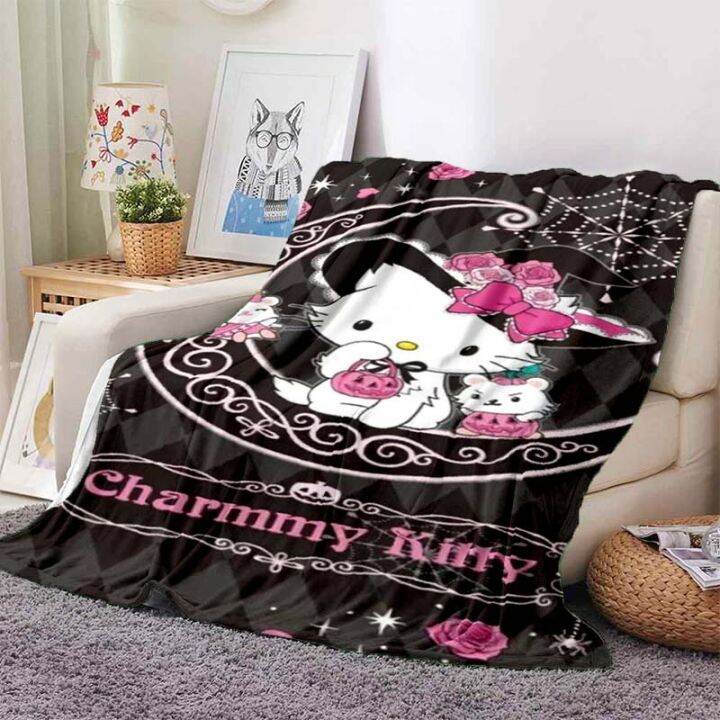 anime-cartoon-hello-kitty-cute-blanket-office-nap-sofa-childrens-air-conditioning-flannel-soft-keep-warm-can-be-customized-8