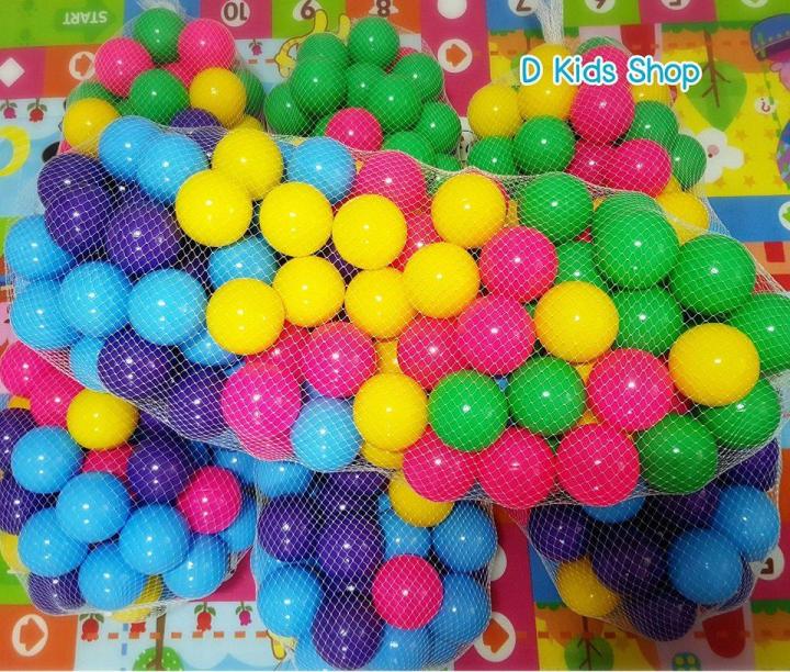 d-kids-ลูกบอลใส่บ่อบอล-ลูกบอลหลากสี-ลูกบอลปลอดสาร-วัสดุเกรดa-แพคใหญ่-100ลูก