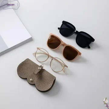 1pc Vintage & Artistic & Minimal Pu Leather Glasses Case And Bag For Girls  To Store Sunglasses And Eyeglasses, Anti-pressure Design