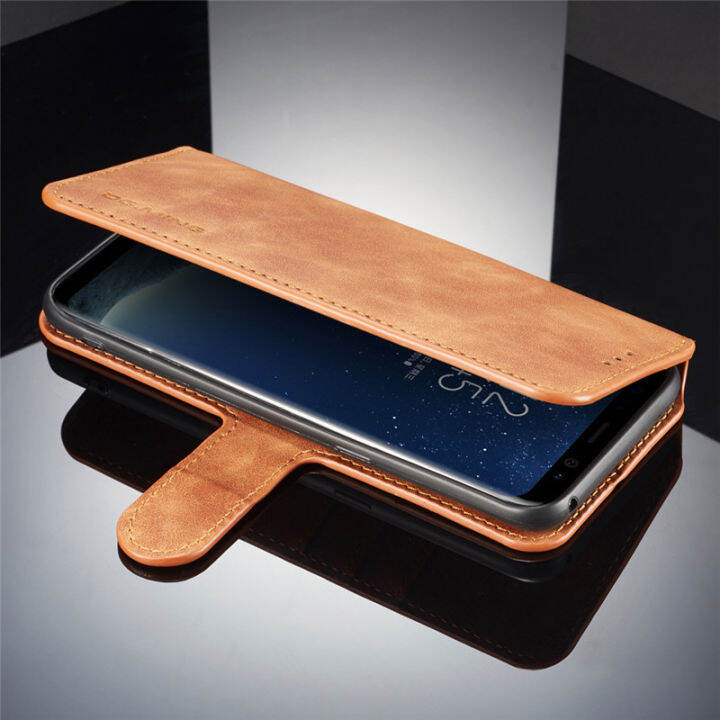 fashion2023dg-ming-luxury-r-vintage-กระเป๋าสตางค์หนังสำหรับ-samsung-s8-plus-flip-card-slot-stand-ฝาครอบศัพท์สำหรับ-samsung-galaxy-s8-plus