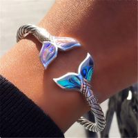 [COD]Silver Mermaid Tail SS Bangle celet สร้อยข้อมือหางนางเงือกบุคลิกภาพ