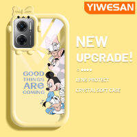 YIWESAN เคสสำหรับ Xiaomi Redmi 10 5G Redmi Note 11E 5G Redmi 11 Prime 5G เคสการ์ตูนมิกกี้เป็ดซิลิโคนนิ่มหลากสีเคสโทรศัพท์โปร่งใสสร้างสรรค์เคสเคสป้องกันแบบกันแรงสั่นสะเทือนรูปสัตว์ประหลาดตัวเล็กๆที่น่ารัก