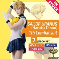 MRHALLCOS Anime Cosplay Sailor Moon Uranus Haruka Teno Crystal Dress Outfits Costume Halloween Party Kid Adult Women Plus Size